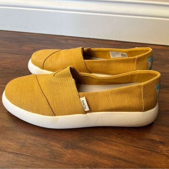 TOMS Alpargata Mallow Mustard Yellow Slip-On Shoes-Size 5 - Picture 4 of 10